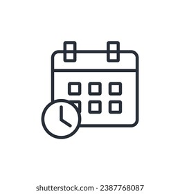 appointment icon. vector.Editable stroke.linear style sign for use web design,logo.Symbol illustration.