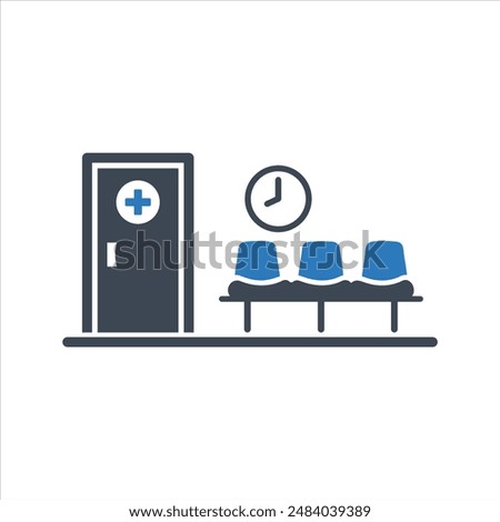 Appointment icon. Waiting area icon