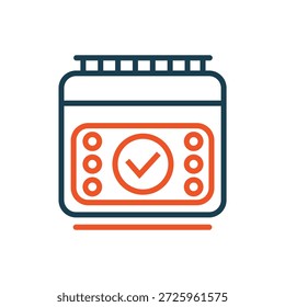 appointment icons outline and Flat Style,transparent background