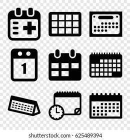 Appointment icons set. set of 9 appointment filled icons such as medical appointment, 1st day calendar, calendar