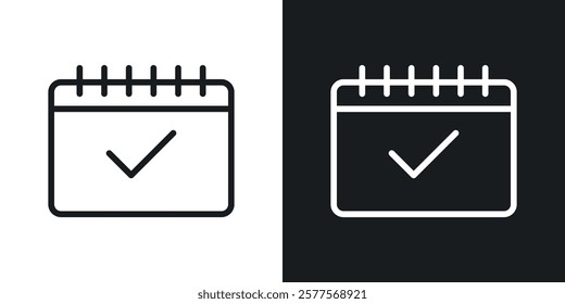 Appointment icons in thin black and white stroke liner style