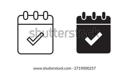 Appointment icons, vector symbols. filled flat sign