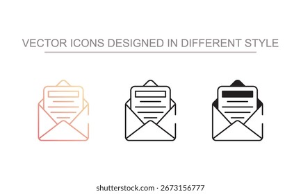 Appointment Letter icon design with white background stock illustration