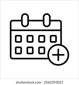 Appointment, in line design. Appointment, scheduling, calendar, meeting, reservation, consultation, reminder on white background vector. 