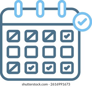 Appointment Line Two Colour Icon