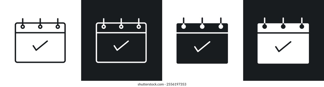 Appointment linear icon set for app, and web design.