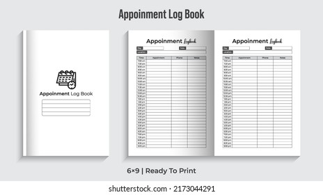 Appointment Log Book. Appointment Note Book. Log Book Planner