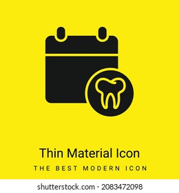 Appointment minimal bright yellow material icon