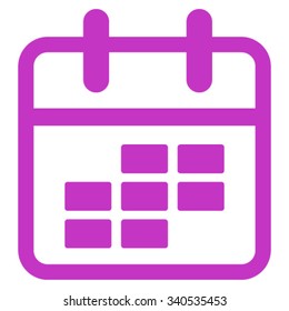 Appointment Month vector icon. Style is flat symbol, violet color, rounded angles, white background.