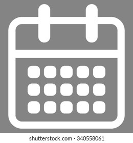 Appointment Month vector icon. Style is flat symbol, white color, rounded angles, gray background.
