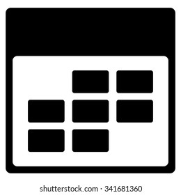 Appointment Month vector icon. Style is flat symbol, black color, rounded angles, white background.