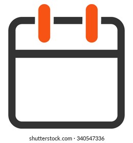 Appointment Page vector icon. Style is bicolor flat symbol, orange and gray colors, rounded angles, white background.