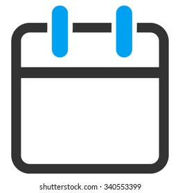 Appointment Page vector icon. Style is bicolor flat symbol, blue and gray colors, rounded angles, white background.