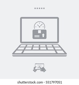 Appointment for the postal delivery - Vector flat icon