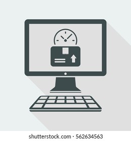 Appointment for the postal delivery - Vector flat icon