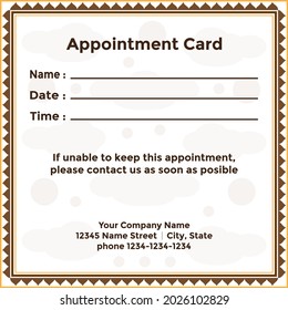 Appointment Reminder Card Business For Your Meeting 