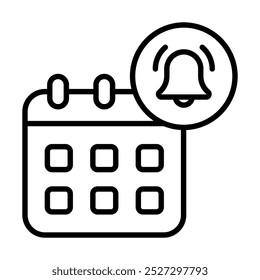 Appointment Reminder icon line vector illustration