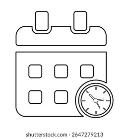 Appointment schedule Icon, Line Vector graphics