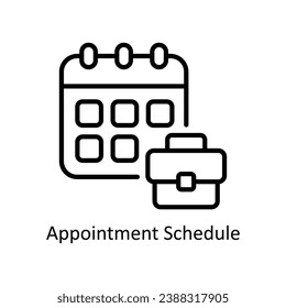 Terminplan Vektorgrafik-Symbol Design-Illustration. Geschäfts- und Verwaltungssymbol auf weißem Hintergrund - EPS10-Datei