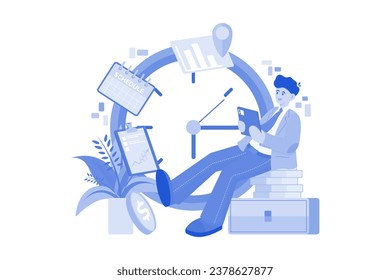 Appointment Scheduling Illustration concept. A flat illustration isolated on white background