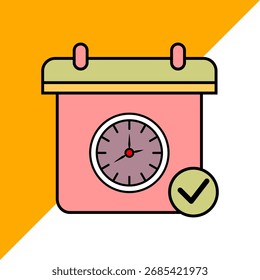 Icono de programación de citas y administración de tiempo