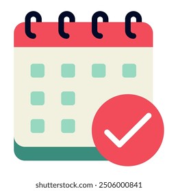 Ilustración de icono de fecha y hora de cita