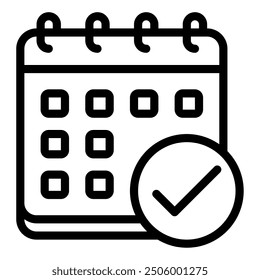 Appointment Time and Date icon illustration