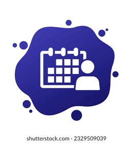 Terminierungsvektorsymbol mit Kalender