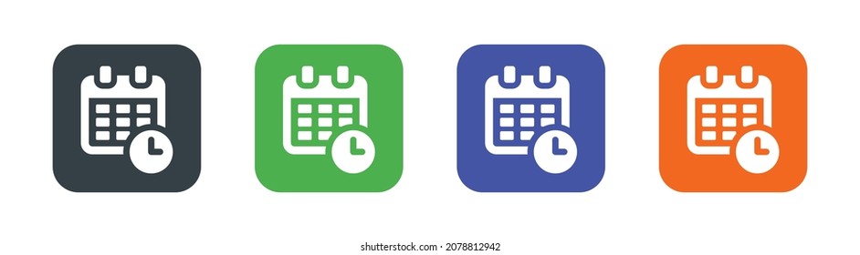 Appointment vector icon illustration set