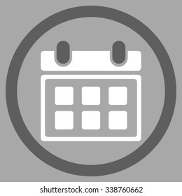 Appointment vector icon. Style is bicolor flat rounded symbol, dark gray and white colors, rounded angles, silver background.