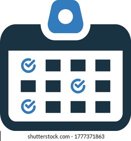 Designación, diseño de icono de programación de trabajo