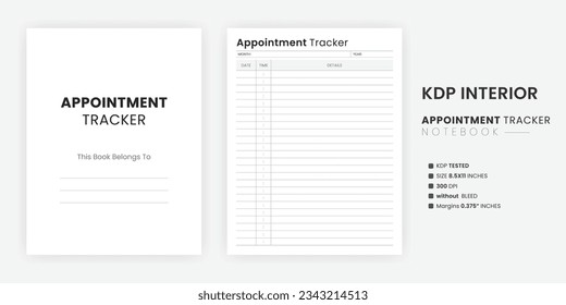 Appointments Tracker Template Printable Monthly 