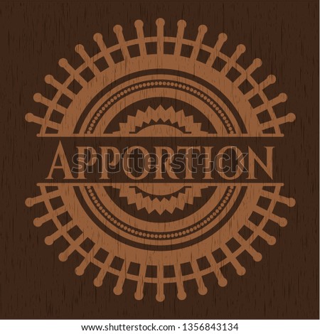 Apportion wood emblem
