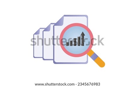 Appraisal black thin line logo concept of annual tax, seo, fact check, list page appraisal, web analytics.on white background.Vector Design Illustration.