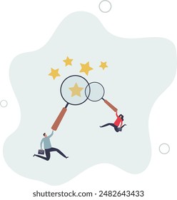 Appraisal, evaluate or assessment for quality or value, property or real estate rating evaluation, analyze employee performance concept.flat design.illustration with people.