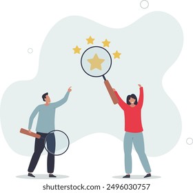 Appraisal, evaluate or assessment for quality or value, property or real estate rating evaluation, analyze employee performance concept.flat design.illustration with people.