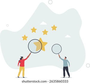 Appraisal, evaluate or assessment for quality or value, property or real estate rating evaluation, analyze employee performance concept. character life .
