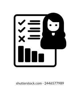 Appraisal Form icon in vector. Logotype
