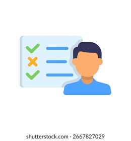 Appraisal Icon Flat Vector Illustration