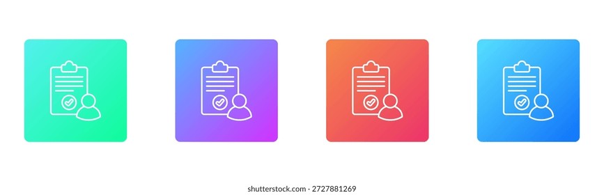 Ilustración vectorial de estilo múltiple de degradado de icono de evaluación