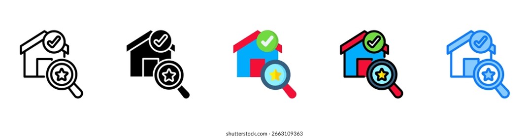 Icono de evaluación Ilustración vectorial de estilos múltiples