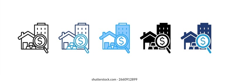 Conjunto de iconos de evaluación colección de estilos múltiples