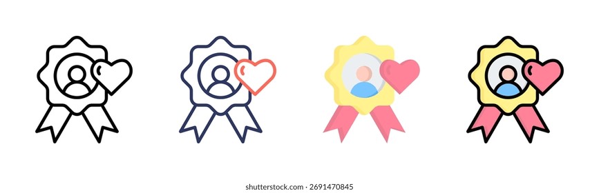 Conjunto de iconos de evaluación colección de estilos múltiples