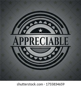 Appreciable black emblem. Vintage. Vector Illustration. Detailed. 