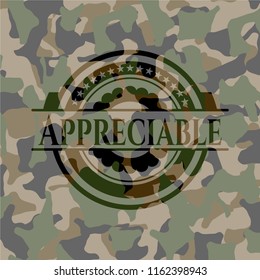 Appreciable camouflaged emblem