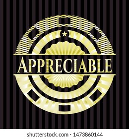 Appreciable shiny emblem. Vector Illustration. Detailed.