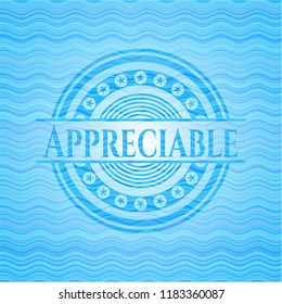 Appreciable water wavec oncept emblem.