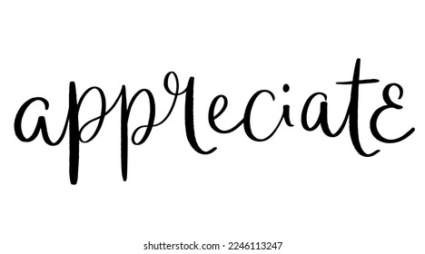 APRECIAR las letras del cepillo vectorial negro