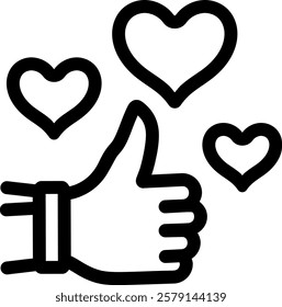 appreciate heart like love thumbs up hand favorite crush 6228