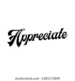 appreciate text on white background.